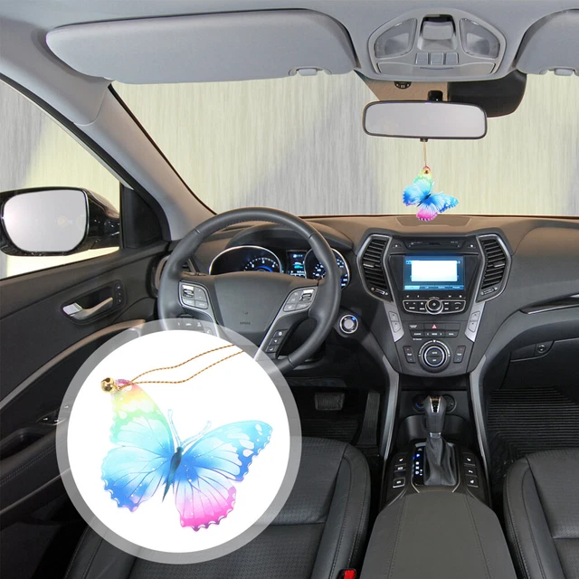 Espejo trasero colgante decoración en forma de mariposa adorno colgante decoración de coche