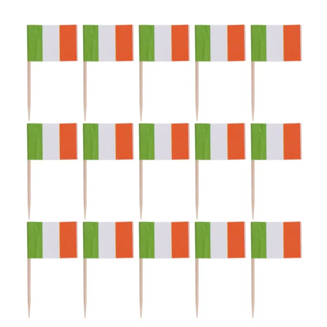 200 pz decorazione torta sportiva festa in legno piccola bandiera irlandese