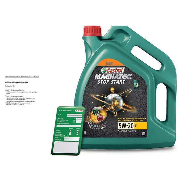 5w20 Ford Ecoboost 5 Liter Castrol Magnatec Professional E 5W-20 Motoröl – Speziell Für Ford WSS-M2C948-B (Ecoboost) Castrol Edge Titanium 5 W 30