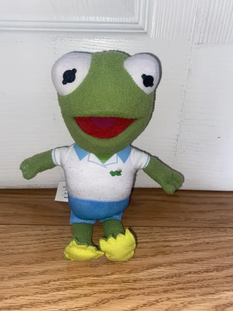 Used. Disney Junior Muppet Babies Kermit the Frog Plush Stuffed Animal Small 9"