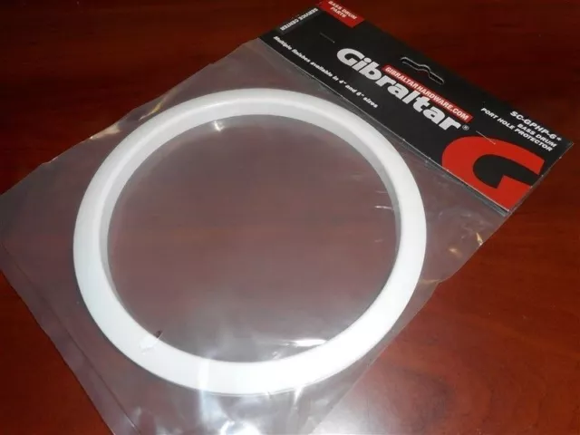 NEW - Gibraltar 6" Bass Drum Port Hole Protector, WHITE - #SC-GPHP-6W