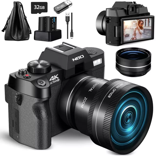 Fotocamere digitali 4K 48MP 60FPS Video Camera WiFi & App Control Fotografia