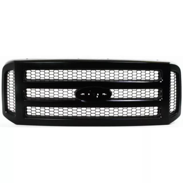 For Ford F-Series Super Duty Grille 2005-2007 Honeycomb Painted Black Shell