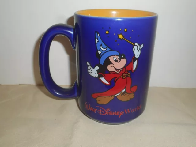 Walt Disney World Mickey Mouse Fantasia Sorcerer Coffee Mug Cobalt Blue