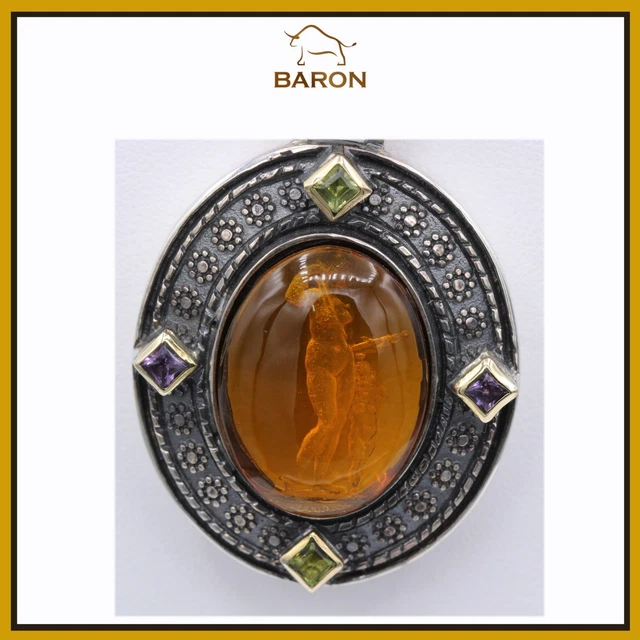 Vetro di Murano Pendente Argento Sterling Stile Vintage Collana Fatto IN Italia