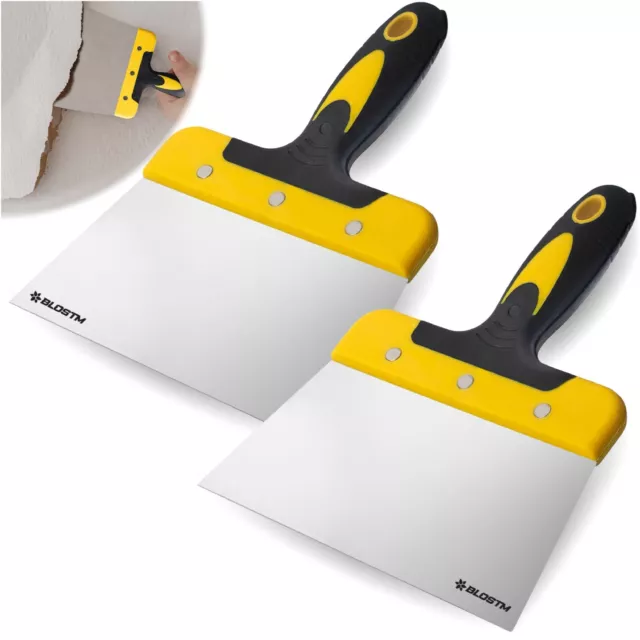 BLOSTM 2 x 7" Scraper Tool Wallpaper Putty Tool 175mm Wide Flexible Decorating