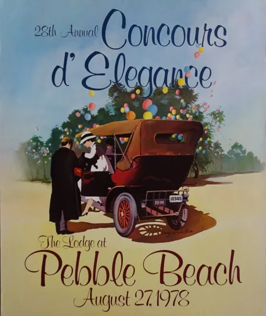 1978 PEBBLE BEACH POSTER CONTEST D'ELEGANCE - cm. 56 x 67