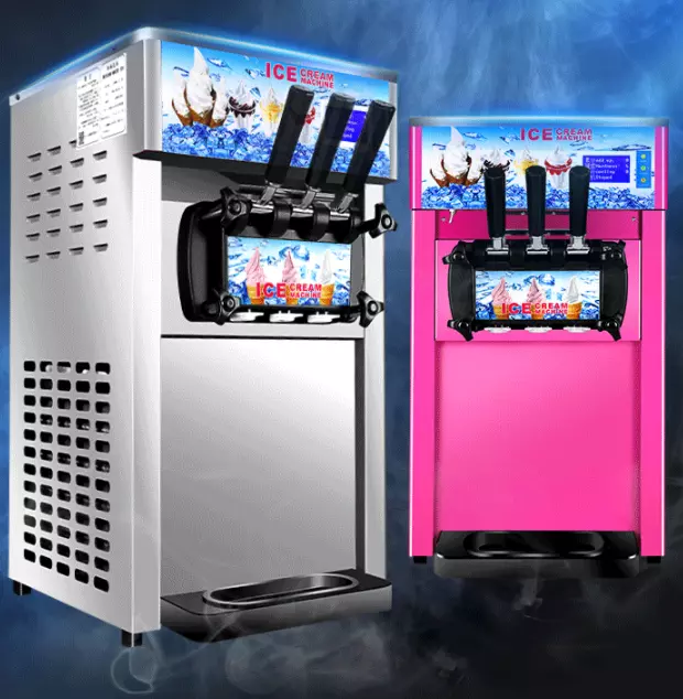 Countertop Soft Serve Commercial Ice Cream Machine 1200W 3 Flavors Machine 2