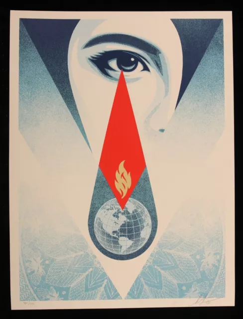 SHEPARD FAIREY Tear Flame 2024 Original Siebdruck SIGNIERT OBEY GIANT