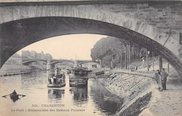 Cpa 94 Charenton Le Pont Embarcadere Des Bateaux Parisiens