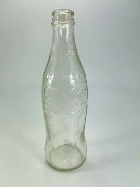 Vintage Coca Cola Coke Clear 10 oz Embossed Contour Soda Cola Bottle C2