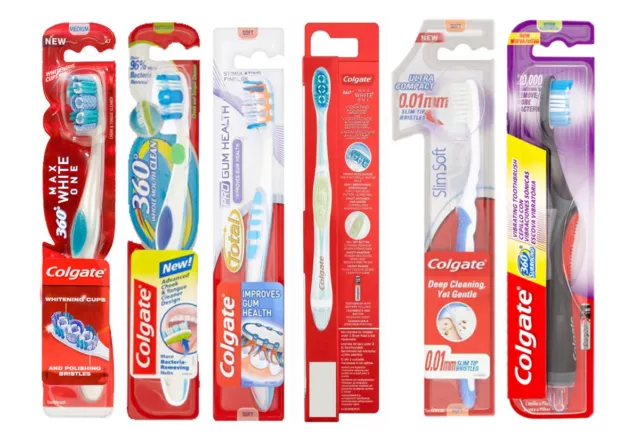 Colgate Pro Gum Health,Max White,360 Degrees Compact,Slim Soft Toothbrush