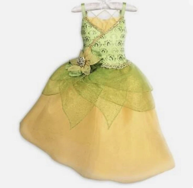 DISNEY STORE GIRLS FROG PRINCESS Tiana COSTUME sz 56 EC 30.00 PicClick