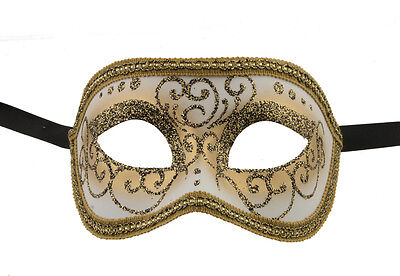 Mask from Venice Colombine Or Civet Cream Golden for Fancy Dress 1050