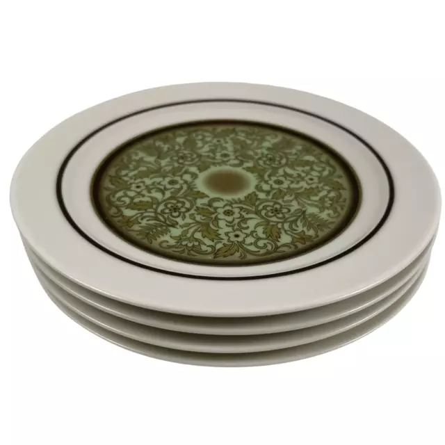 Noritake Moon Valley Bread Plates Lot of 4 VTG Expression Green Floral Japan Noritake Moon Valley Bread Plates Lot of 4 VTG Expression Green Floral Japan