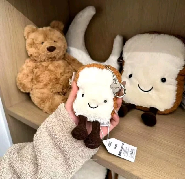JC STYLE AMUSEABLE Bread Plush Soft toy with removable keychain. Brand