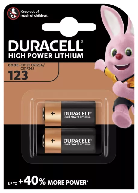 Pile CR123 Lithium 3V blister de 2 piles CR123 Duracell batterie CR123A Photo