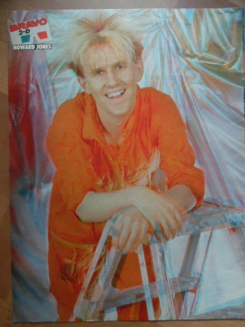 HOWARD JONES 3-D --- Bravo-A4-Poster 28 x 21 cm Clipping 813