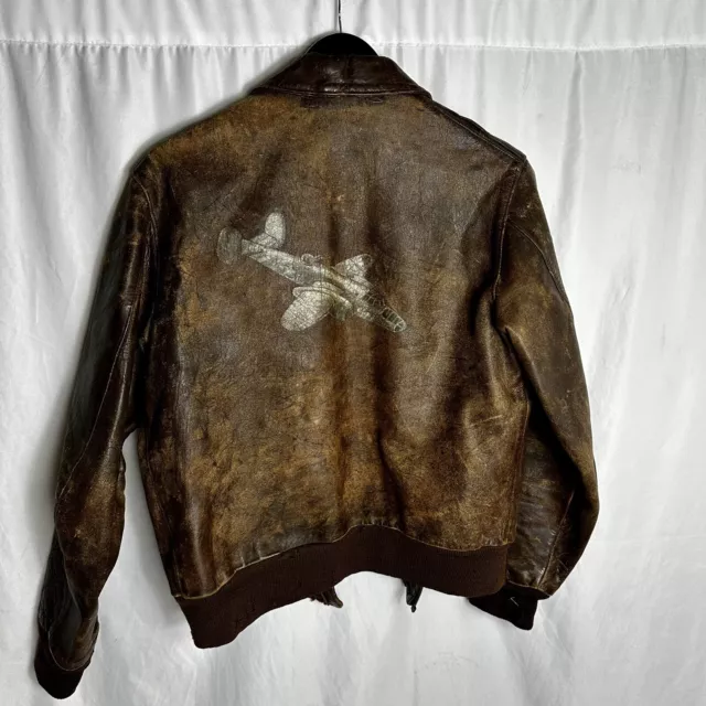 PAINTED A-2 FLIGHT Jacket WWII US Army Air Corp Named $3,500.00 - PicClick