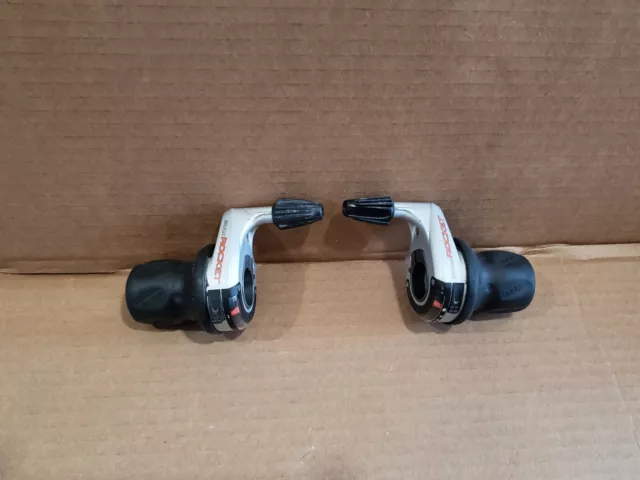 SRAM ROCKET 3 x 8 grip shift shifters With Grips MTB used vintage 3x8 speed SRAM ROCKET 3 x 8 grip shift shifters With Grips MTB used vintage 3x8 speed
