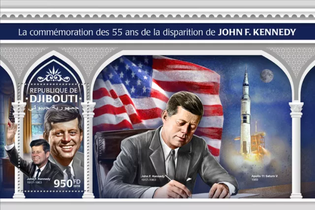 Djibouti JFK Stamps 2018 MNH John F Kennedy Famous People US Presidents 1v S/S