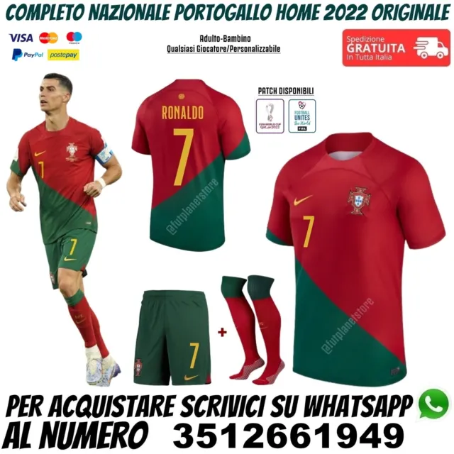 Maglia Cristiano Ronaldo Portogallo Nazionale Portoghese 2022 Originale Mondiale