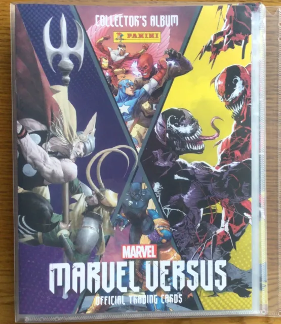 Panini Marvel Versus Trading Card Album + Approx 26 Cards & 1 Limited Edition