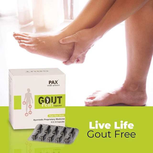 Pax Vedic Gout Pearl Ayurvedic Pills for Uric Acid, Joint Control 100 caps