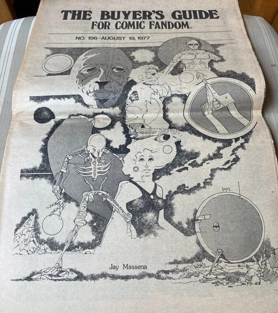 1977 Fanzine BUYER'S GUIDE FOR COMICS FANDOM #196 - Jay Massena Cover Art