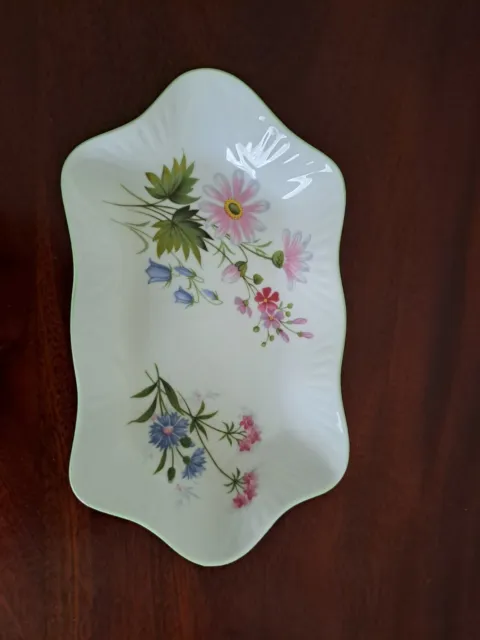 Crown Staffordshire -England Fine Bone China Trinket/Candy Dish - Wild Flowers