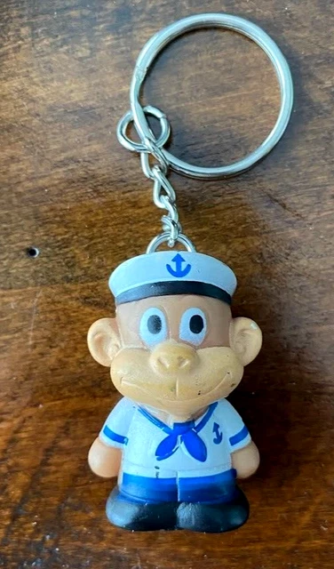Paws STAR AWARDS Vintage Monkey Sailor Key Ring Keychain Fob