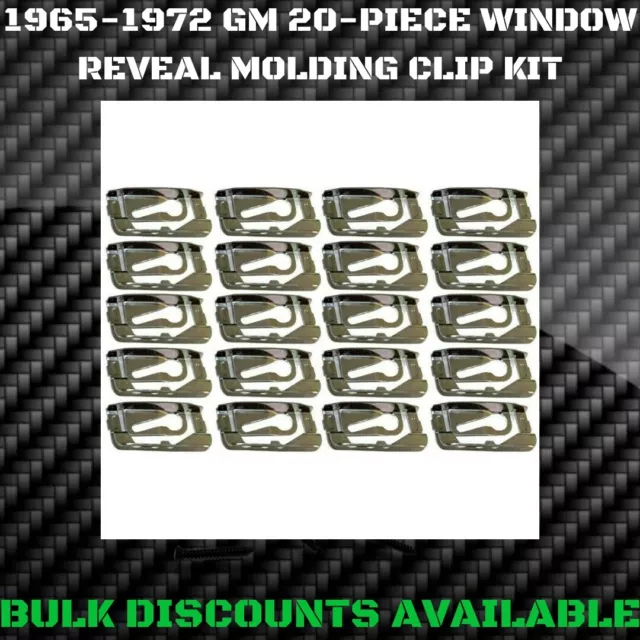 1965-1972 Cadillac Deville Rear Window Windshield Molding Trim Reveal Clips GM