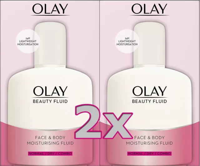 NEU! 2x 200ml Oil of Olaz Olay Beauty Fluid Face&Body Feuchtigkeit VERSANDFREI