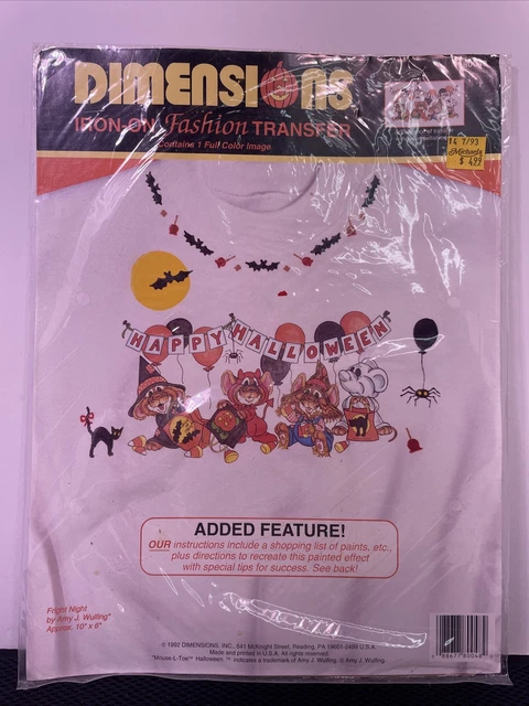 De colección Dimensions hierro-on transferencia miedo noche retro Halloween 1992 nuevo