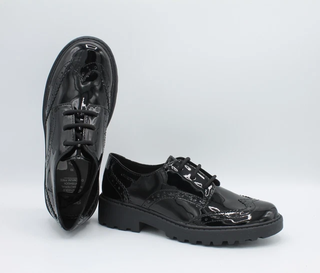 GEOX CHAUSSURES DERBY Fille Femme Casey J6420N Inglesina En Vernis Noir EUR 67 35 PicClick FR