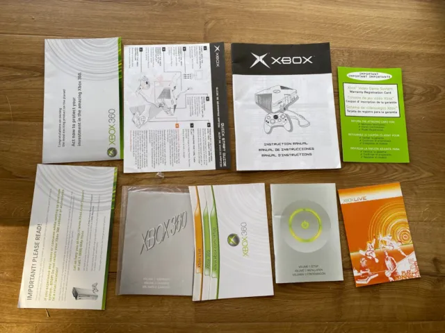 Microsoft Xbox Original OG Manuals and Paperwork ONLY - NO console