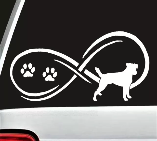 Jack Russell Terrier Infinity Dog Decal Sticker | B1086