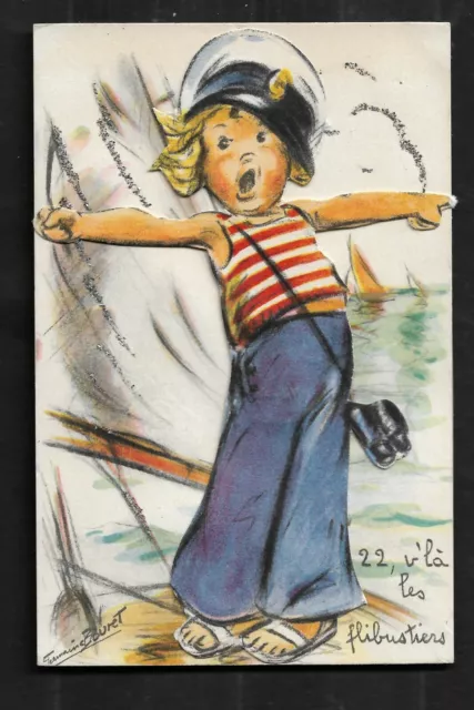 Carte  Postale   Germaine BOURET  DECOUPI  SUPERBE  Dim  9  X  14  Cm