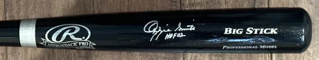 Ozzie Smith Signed JSA Baseball Bat “HOF 02” Inscription St. Louis Cardinals