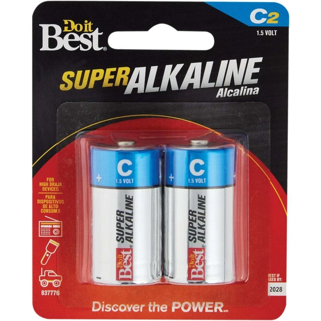 Do it Best C Alkaline Battery (2-Pack) DIB837776 SIM Supply, Inc. DIB837776