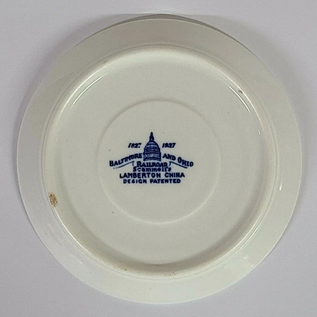 1927 Baltimore & Ohio B&O Centennial Demitasse Saucer Scammell's Lamberton 2