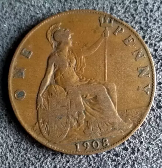 Monnaie Royaume-Uni 1 Penny 1908 KM#794 [Mc23]