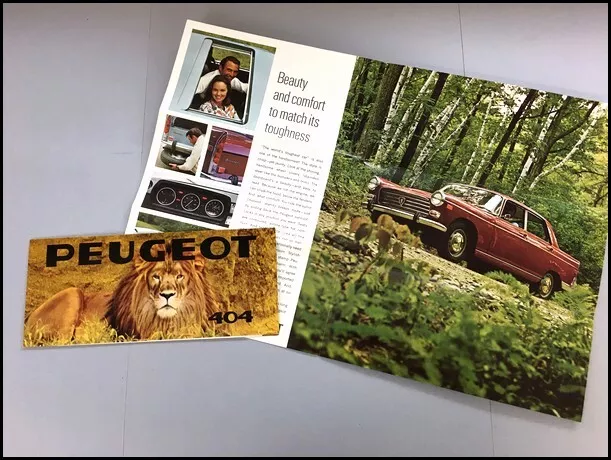 1969 Peugeot 404 Sedan Vintage Original Car Sales Brochure Catalog - Rally