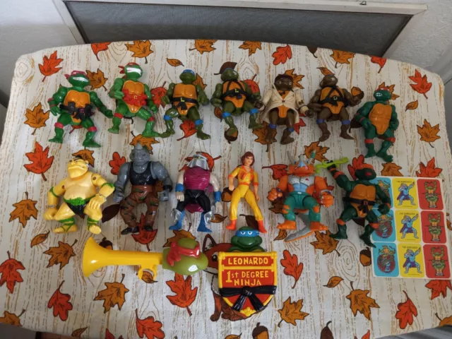 VINTAGE TMNT ACTION Figure Lot + Extras! Teenage Mutant Ninja