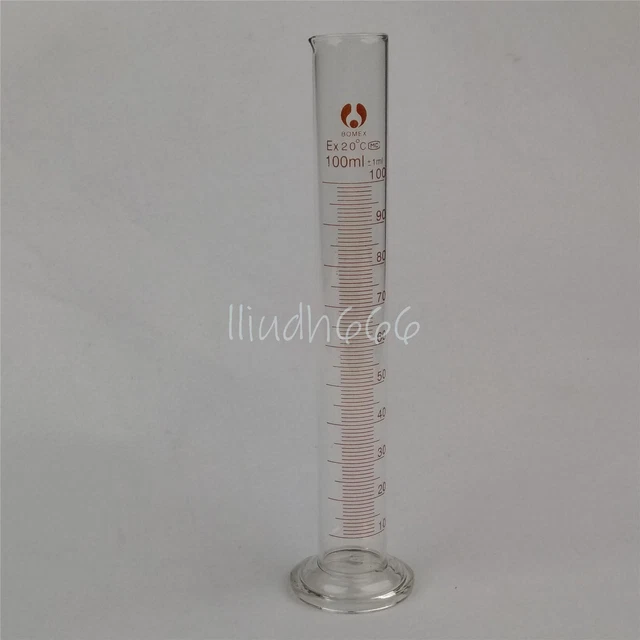 1PC 100mL Graduated Measuring Glass Cylinder Lab Borosilicate Glassware New