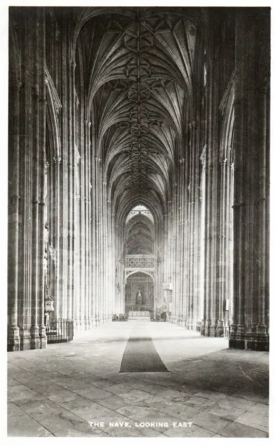 Tuck Real Photo Postcard Canterbury Cathedral The Nave Looking East Unposted