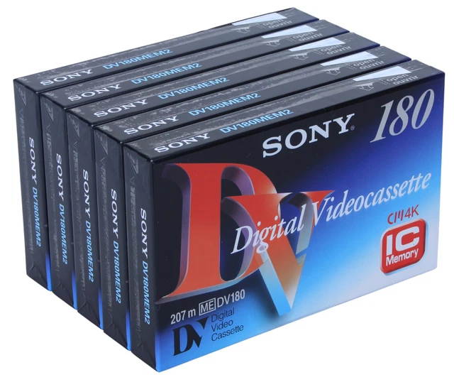 Lot De 5 Cassettes Vidéo Numériques Sony ME DV180 – Neuves Sous Blister