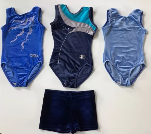 Justice Girls Bundle Navy Blue Leggings Size Medium Lot Shimmer