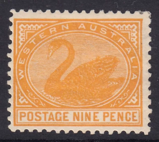 Western Australia  1906  Swan  SG145   9d  Orange  Mint