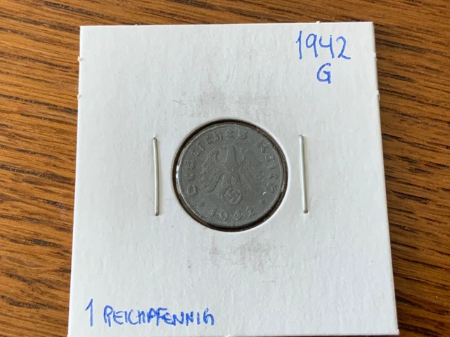 Third Reich - 1 Pfennig - 1942 G- Nice Coin